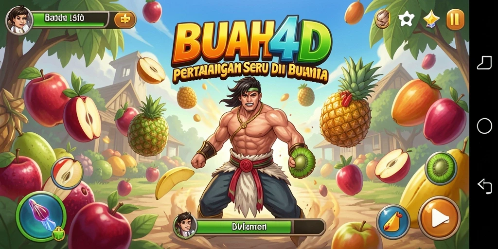 Tampilan gameplay BUAH4D yang penuh aksi dan seru.