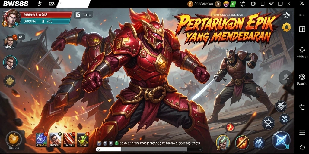Tampilan aksi seru BW888 dalam gameplay yang mendebarkan.