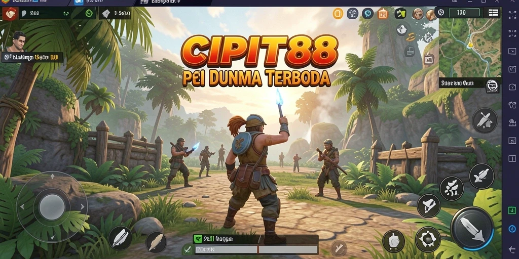 Tampilan dinamis dari petualangan di dunia terbuka.