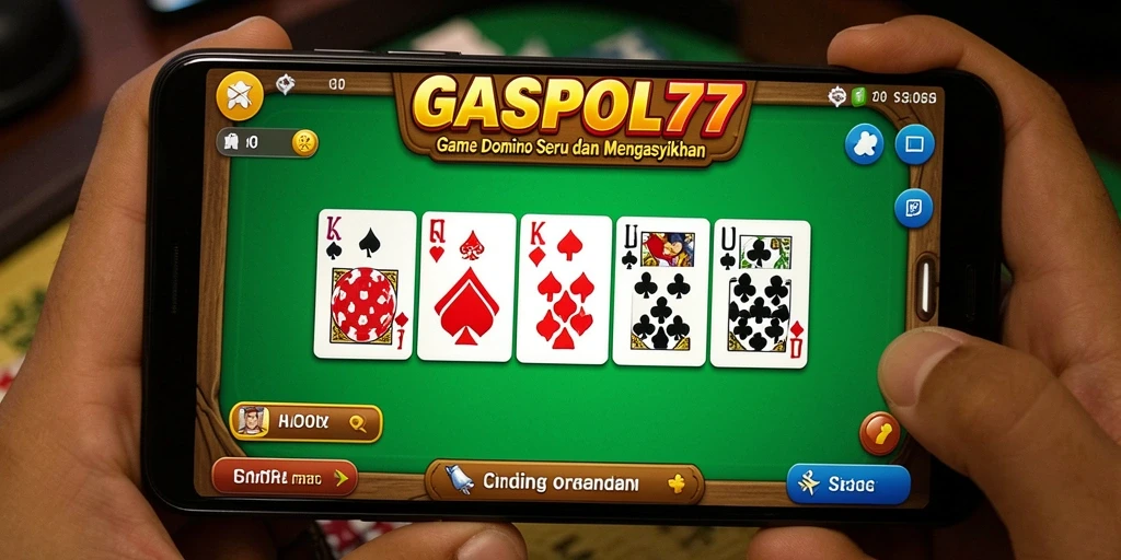 Tampilan gameplay GASPOL77 dengan aksi Domino yang seru.
