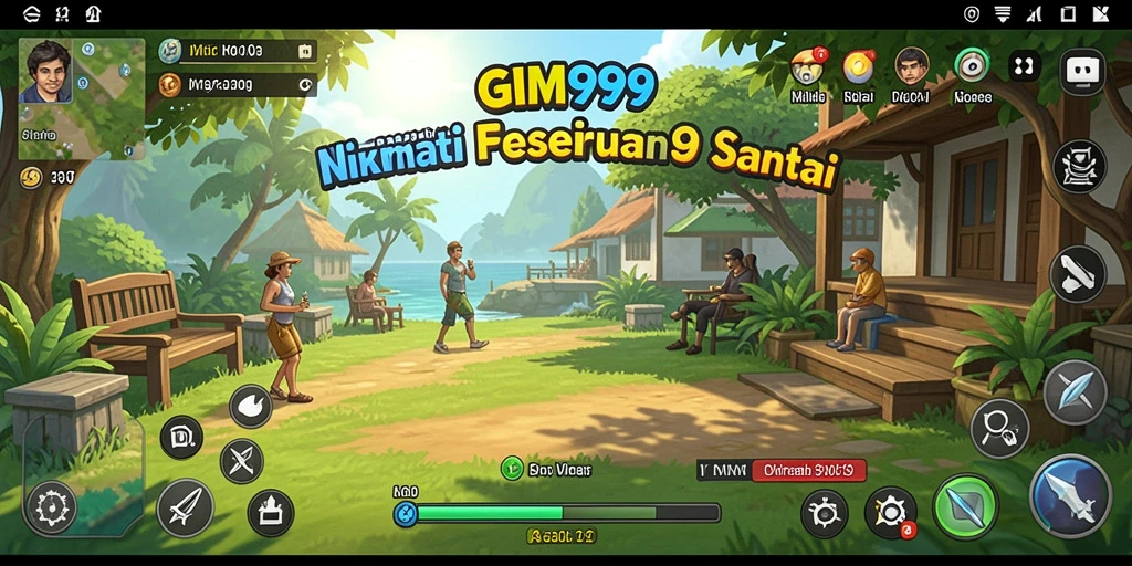 Tampilan menarik dari gameplay GIM999 yang penuh warna.