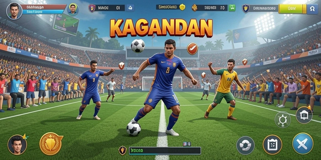 Tangkapan layar KAGANDAN menunjukkan aksi seru dalam permainan olahraga.