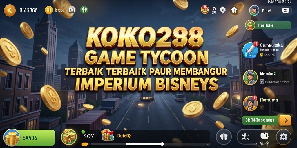 Screenshot gameplay KOKO288 yang menunjukkan pembangunan bisnis yang strategis.