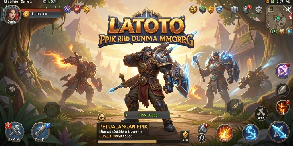 Tampilan gameplay LATOTO yang seru dalam dunia MMORPG.