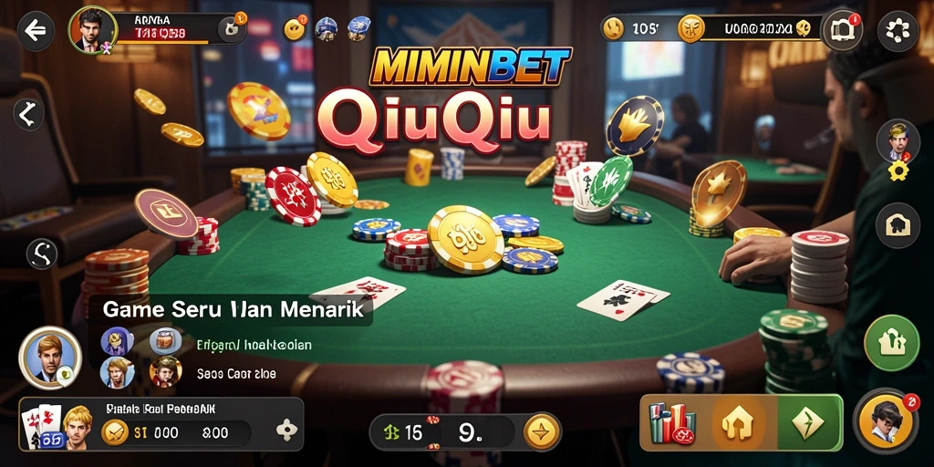 Screenshot permainan MIMINBET yang menunjukkan aksi QiuQiu yang seru.