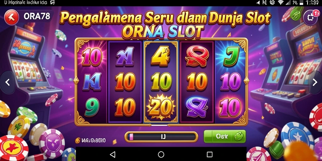 Tampilan gameplay Slot ORA78 yang menarik dan mendebarkan.