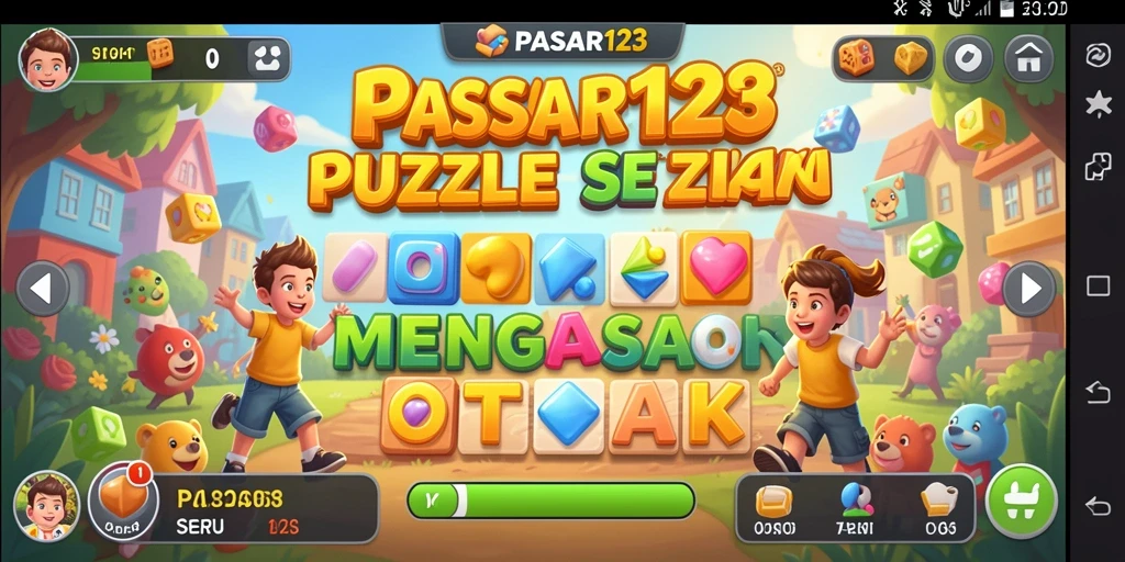 Tangkapan layar PASAR123 menampilkan gameplay Puzzle yang menarik.
