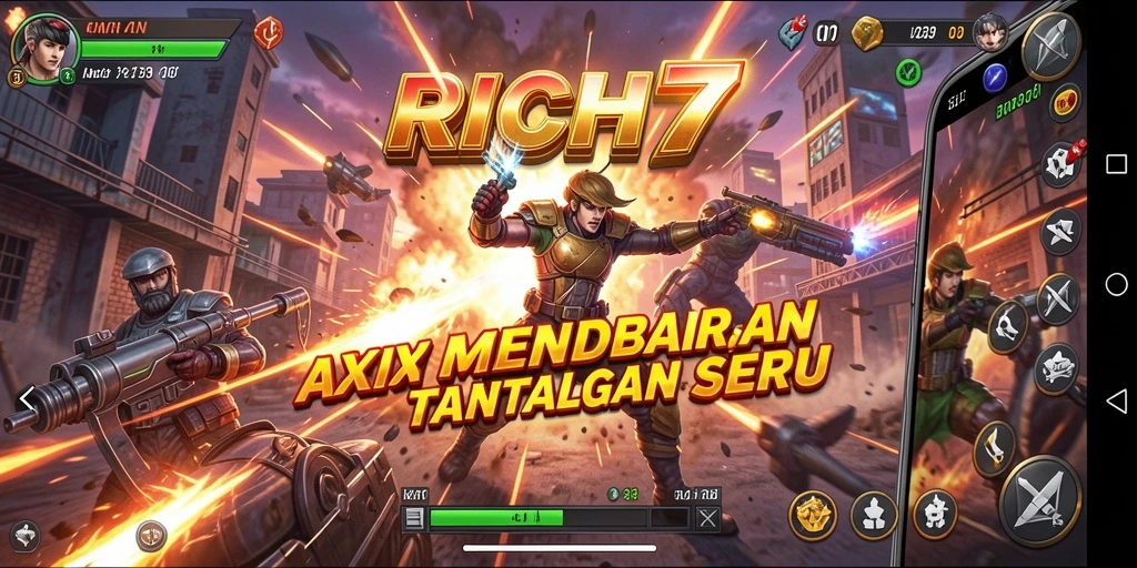 Tangkapan layar RICH7 menampilkan aksi seru dalam pertempuran yang mendebarkan.