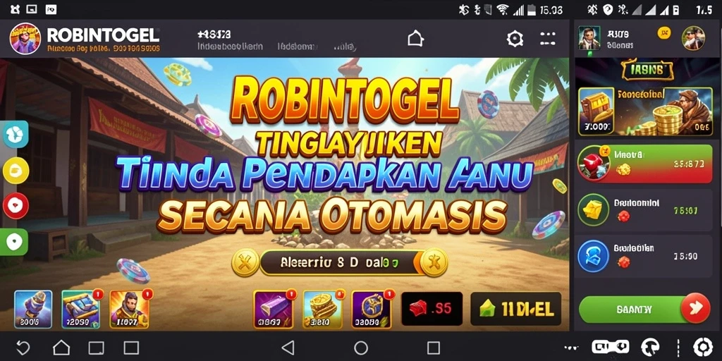 Tampilan menarik gameplay ROBINTOGEL dengan elemen Idle yang unik.