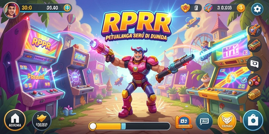 Tangkapan layar RPRR menampilkan aksi gameplay yang penuh warna dan tantangan seru.