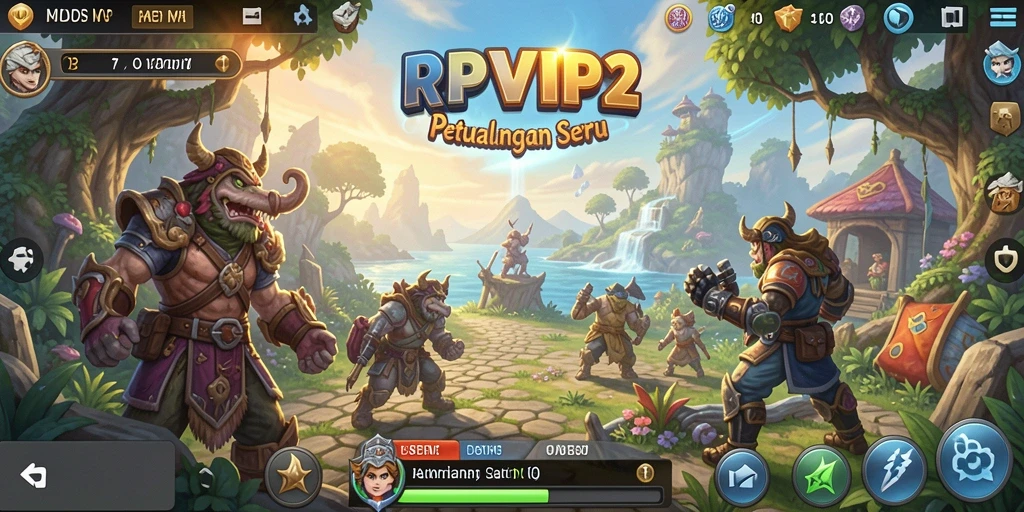 Tangkapan layar menunjukkan gameplay RPVIP2 yang seru dan grafis menakjubkan.