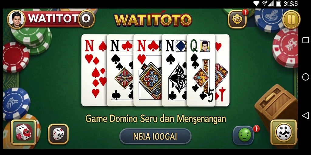 Tampilan gameplay domino yang seru dan interaktif di WATITOTO.