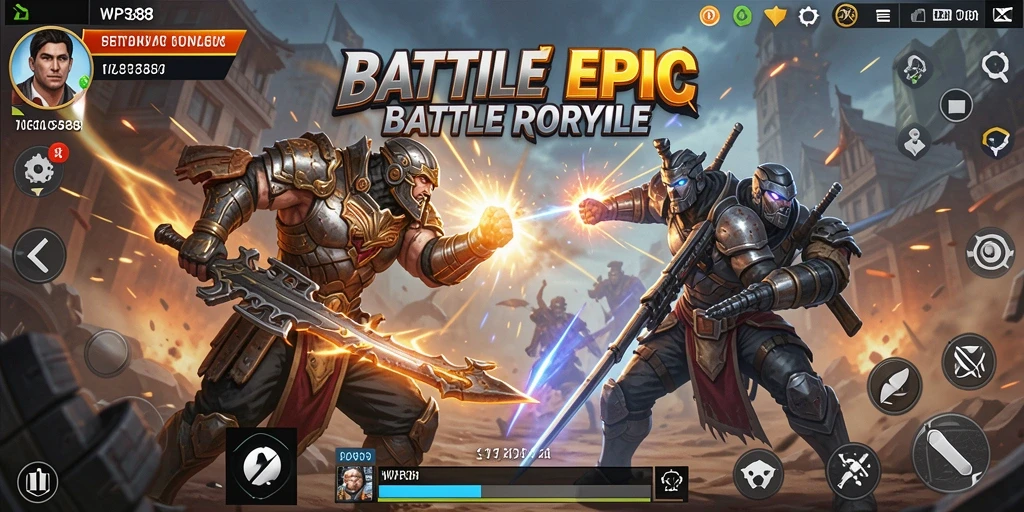 Tampilan gameplay WP888 yang penuh aksi dan strategi Battle Royale.